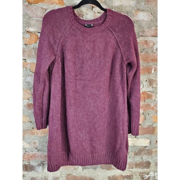 H&M Maroon Basic Sweater Womens Sz L Long Red - Picture 1 of 3